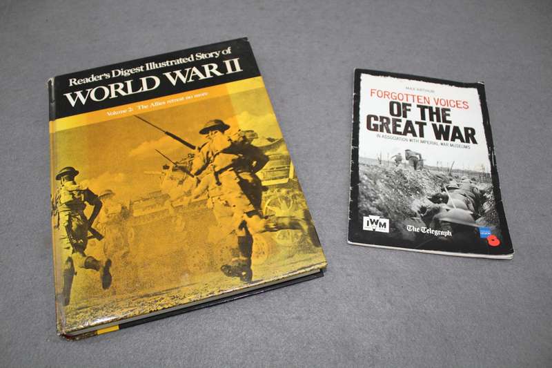 WW2 book and 'Forgotten Voices' book (first hand accounts of the war)