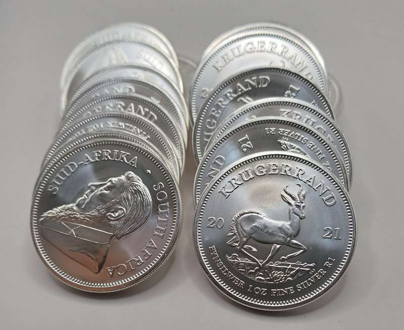 20 x 2021 Silver Kruger Rands Bid Per Coin
