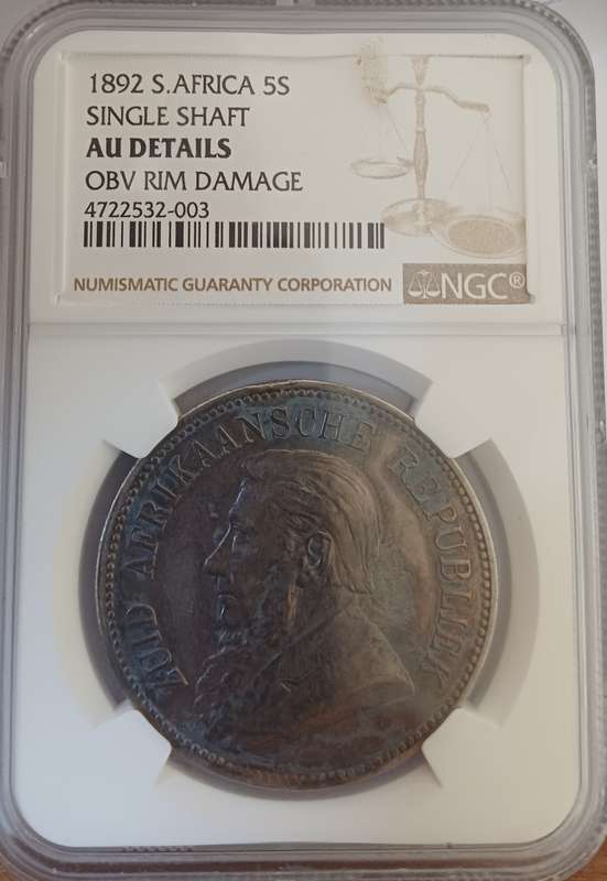 1892 Set from Penny to shilling single shaft