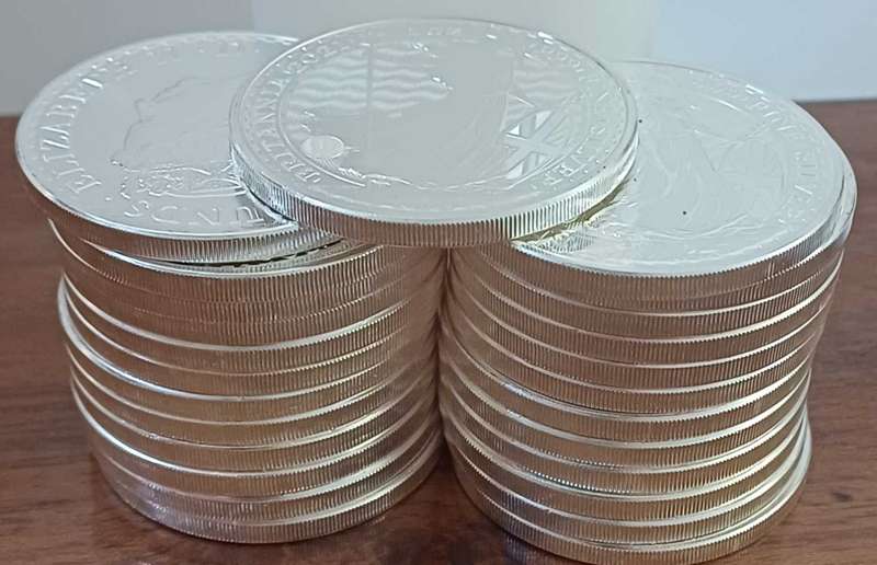 25 x1oz 2021 Silver 2Pounds Britannias BID PER COIN