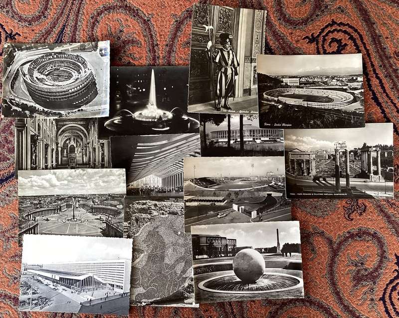 13 Mid-Century Italian POSTCARDS of Rome