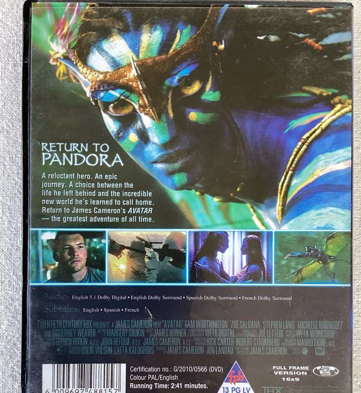 DVD - AVATAR by James Cameron