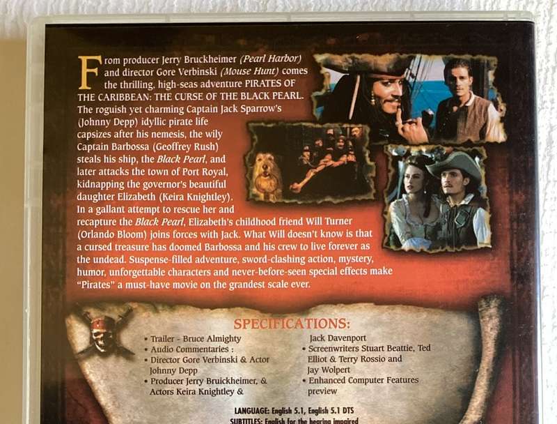 DVD SET - PIRATES OF THE CARIBBEAN Curse of the Black Pearl/Dead Man's Chest/At World's End