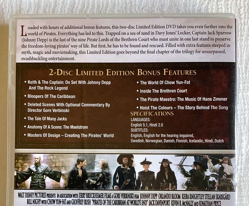 DVD SET - PIRATES OF THE CARIBBEAN Curse of the Black Pearl/Dead Man's Chest/At World's End