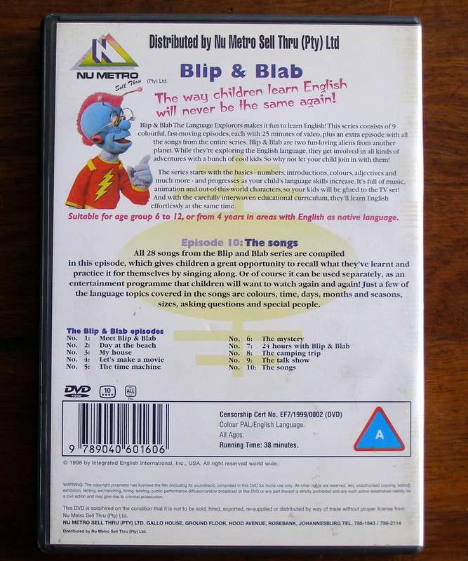 DVD - BLIP AND BLAB Language Explorers - The Songs (Educational English Learning)