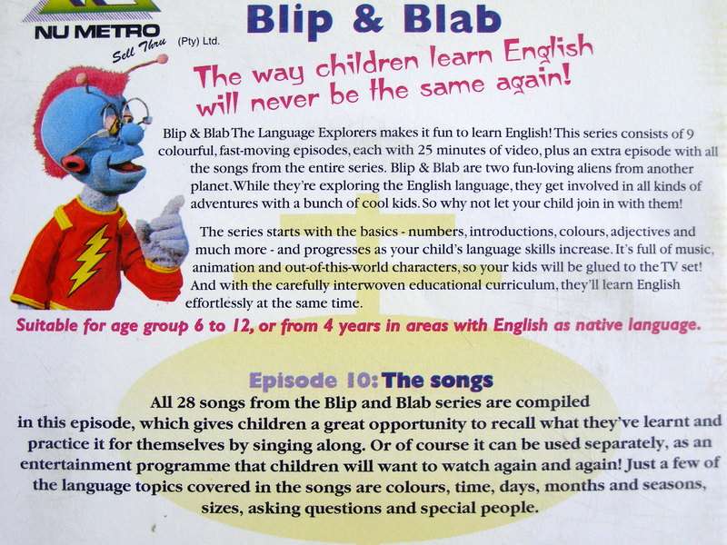 DVD - BLIP AND BLAB Language Explorers - The Songs (Educational English Learning)