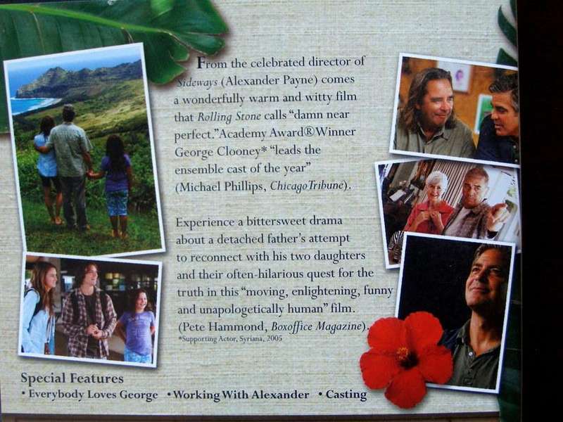 DVD MOVIE - THE DESCENDANTS with George Clooney