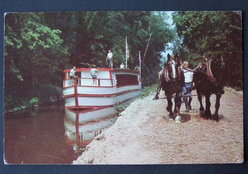 American POSTCARD - Canal Boat, Ohio 1973
