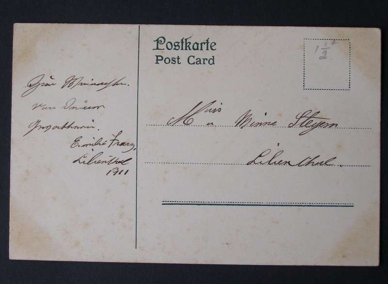 Vintage German POSTCARD - Herzlichen Segenswunsch 1911