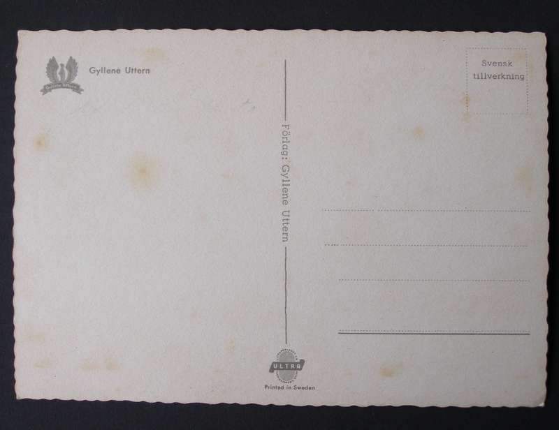 Vintage Swedish POSTCARD - Gyllene Uttern