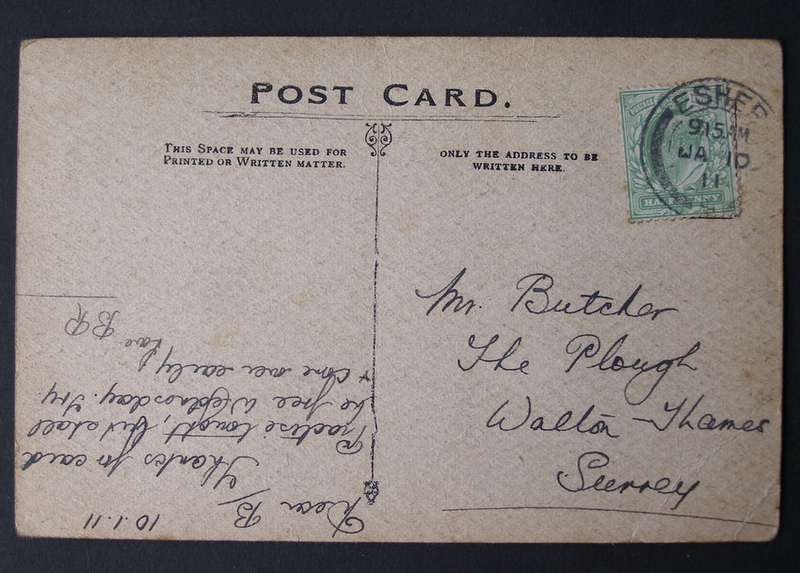Antique British POSTCARD - Esher Green 1911