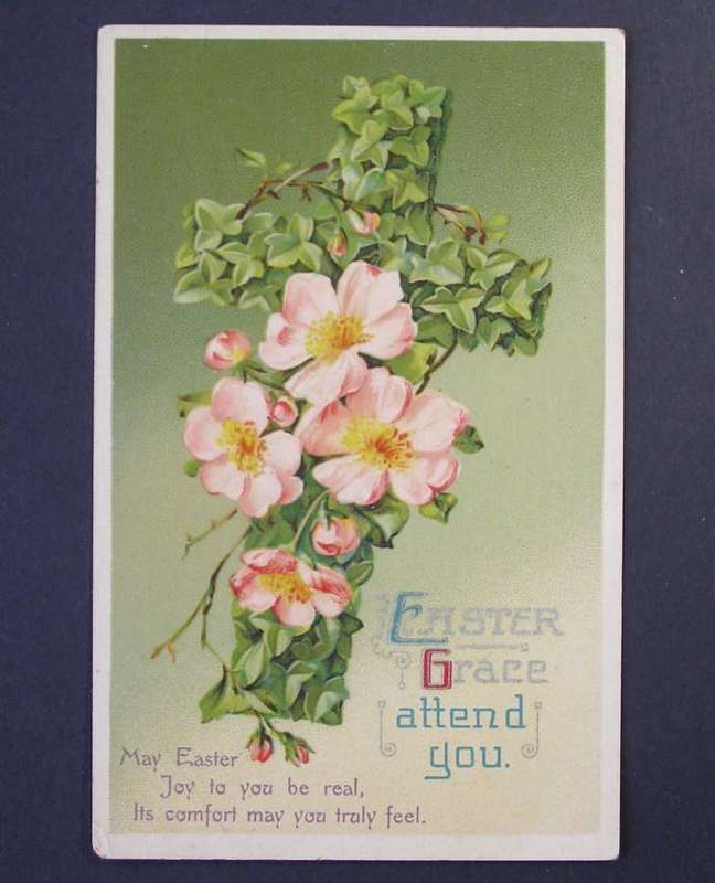 The Philco Vintage POSTCARD - Easter Grace Attend You 1914