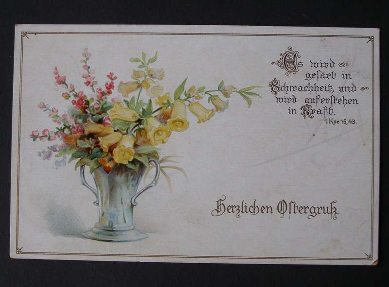 Vintage German POSTCARD - Herzlichen Oltergruk 1923