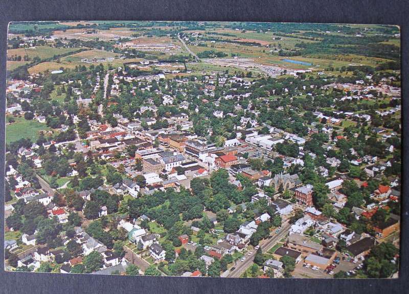 American POSTCARD - Aerial View of Flemington, New Jersey (1974?)