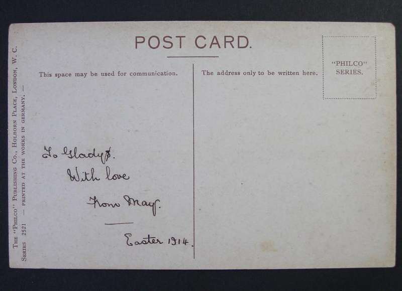 The Philco Vintage POSTCARD - Easter Grace Attend You 1914