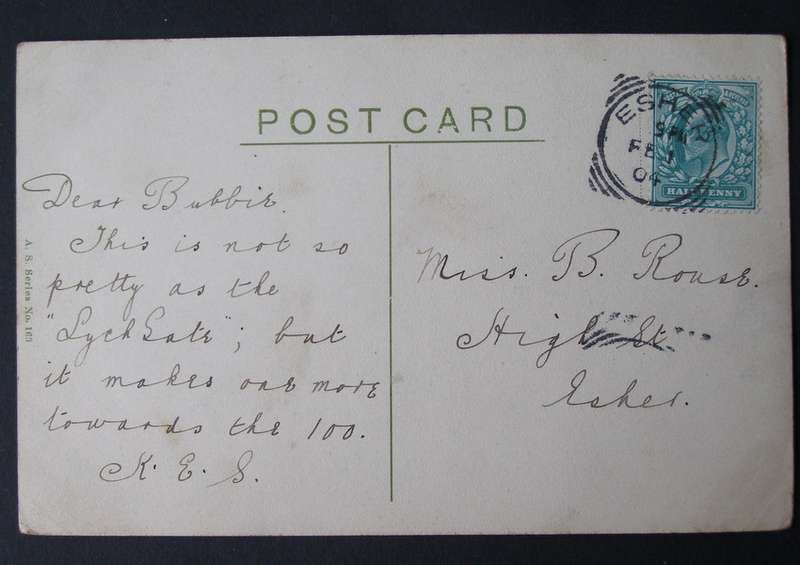 A.S. Series Antique POSTCARD - Thames Ditton, from the River 1904