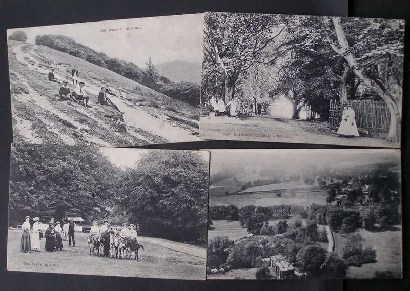 Four F.W.T. Series POSTCARDS - Boxhill 1910/11