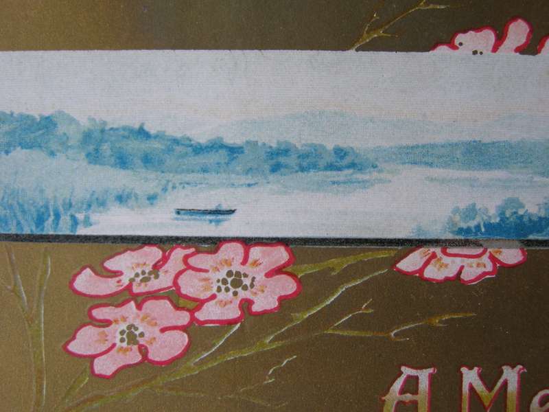 Vintage Gilded POSTCARD - A Merry Christmas