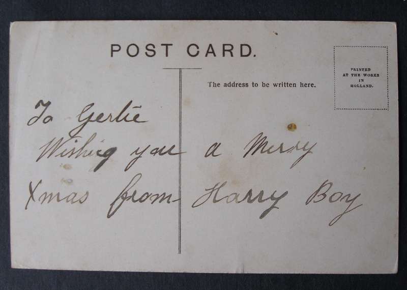 Vintage Gilded POSTCARD - A Merry Christmas