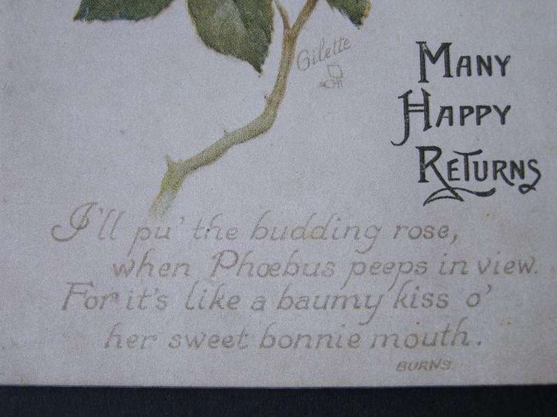 Tuck's Flower Faces POSTCARD - Many Happy Returns