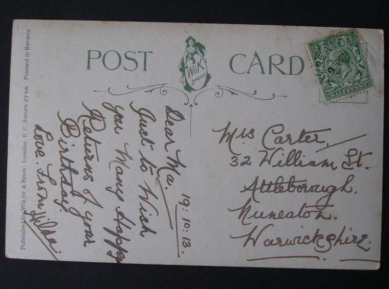 Wildt & Kray POSTCARD - A Happy Birthday 1913