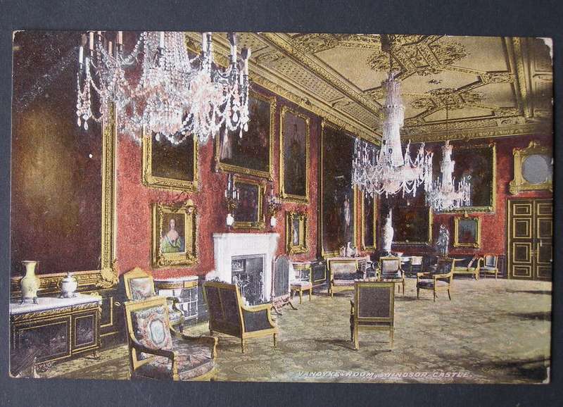J. Russell and Sons POSTCARD - Vandyke Room, Windsor Castle