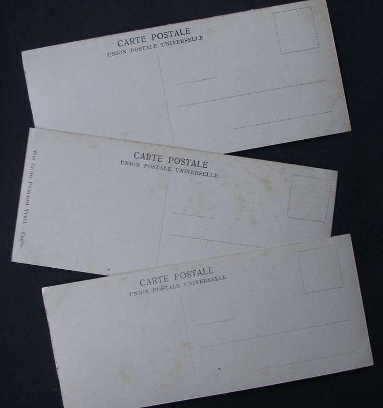 Three Narrow Vintage Photograhic POSTCARDS of Port Said