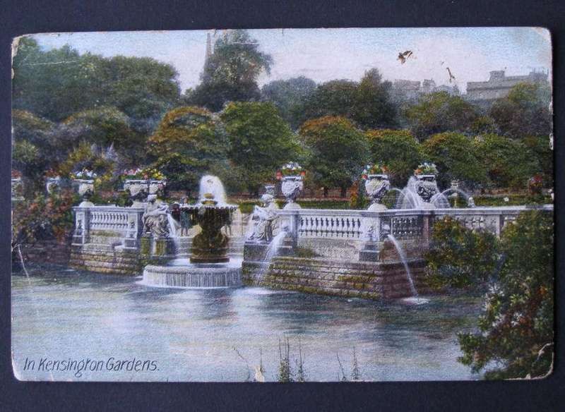 J.W.B. Commercial Series POSTCARD - In Kensington Gardens 1910