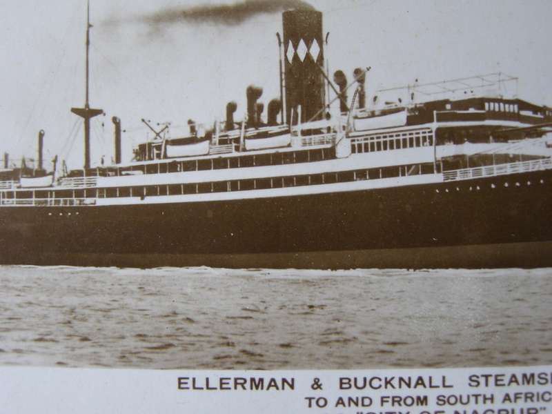 Ellerman & Bucknall Steamship Co. POSTCARD - S.S. City of Nagpur