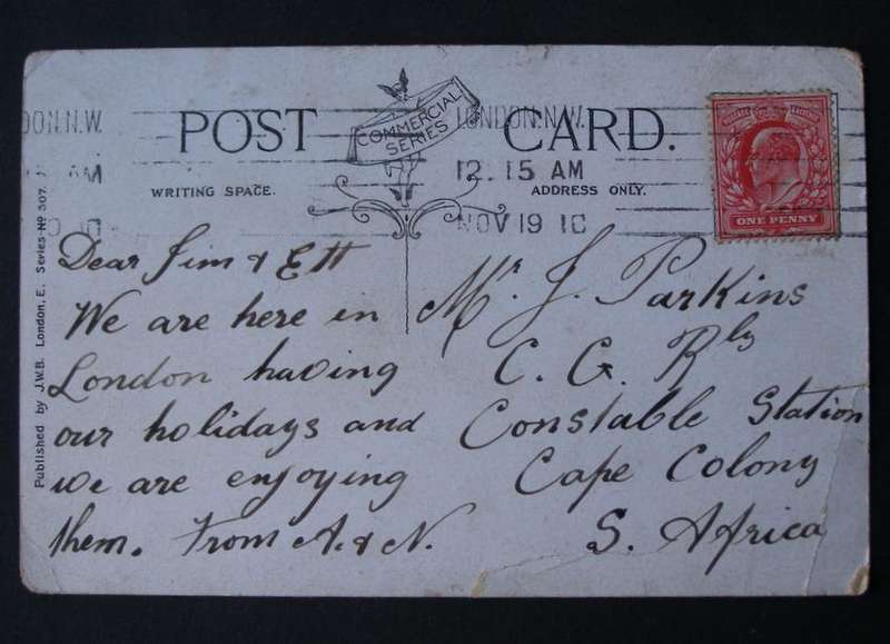 J.W.B. Commercial Series POSTCARD - In Kensington Gardens 1910