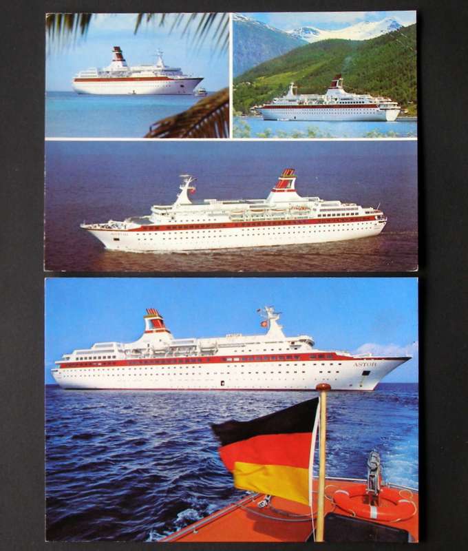 Two Maritime POSTCARDS - M.S. Astor //Ships