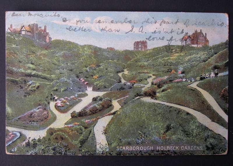 T.T.&S. Queen Series Antique POSTCARD - Holbeck Gardens, Scarborough