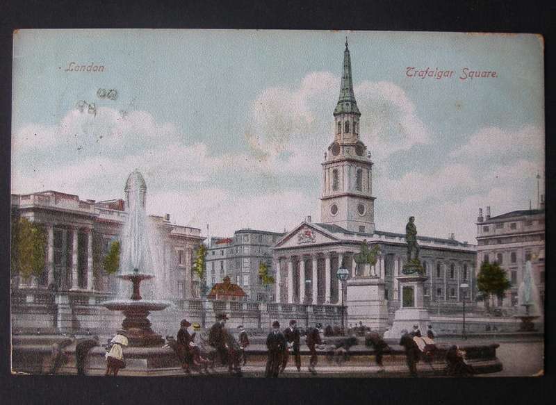 C.M.& Co. Ducal Series POSTCARD - Trafalgar Square, London 1905