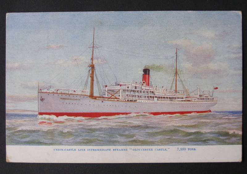 Union Castle Line POSTCARD - I.S. Gloucester Castle //Ships
