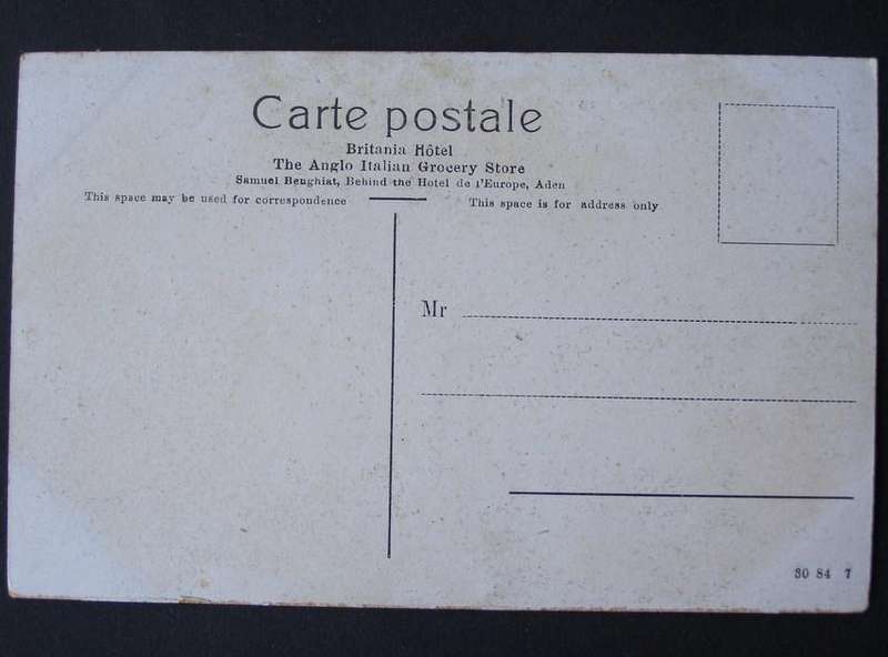 Vintage POSTCARD - Aden - The inner harbour Steamer Point