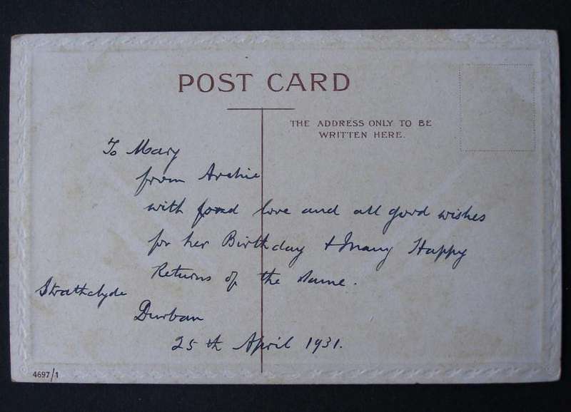Vintage Embossed POSTCARD - Many Happy Returns 1931