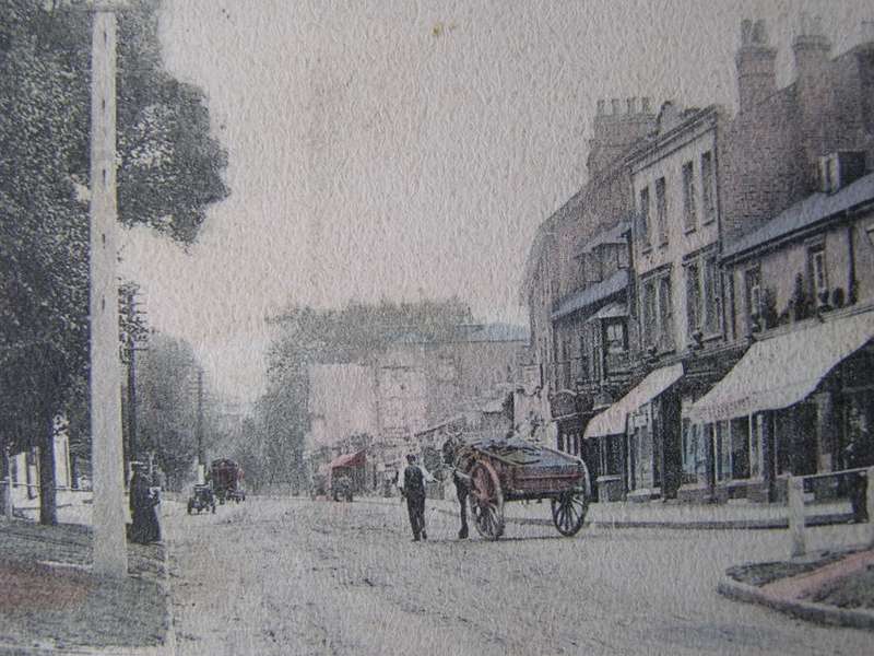 A.S. Series POSTCARD - High Street, Esher 1908