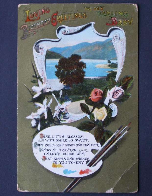 A. & G. Taylor Reality Series POSTCARD - Loving Birthday Greetings to my Darling Baby