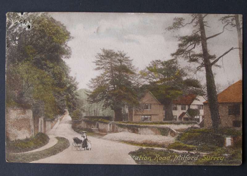 Frith's Series POSTCARD - Station Road, Milford, Surrey 1916