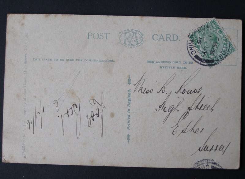 R.A. Series POSTCARD - Godalming from Charterhouse Bridge 1916