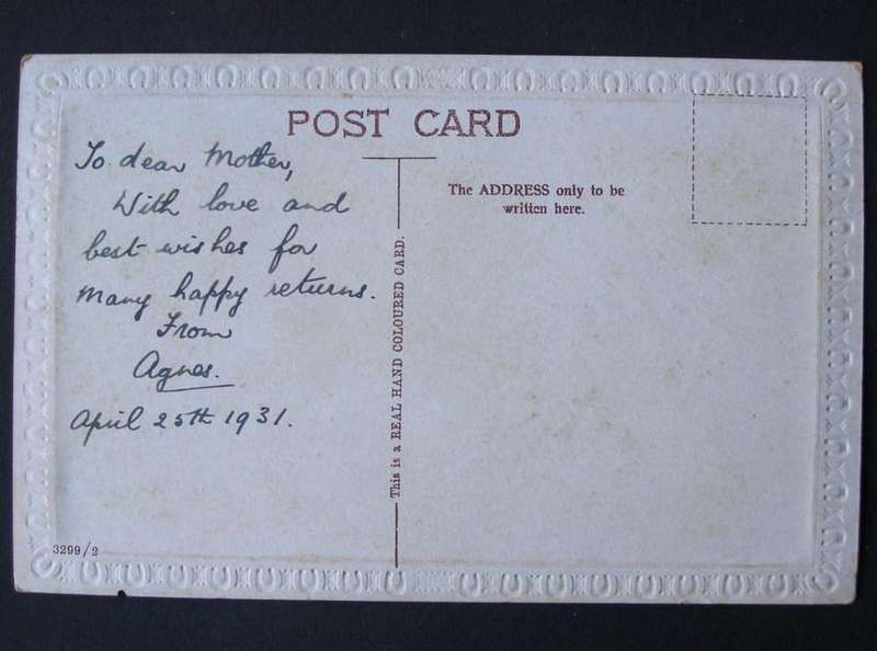 Vintage Embossed POSTCARD - A Happy Birthday 1931