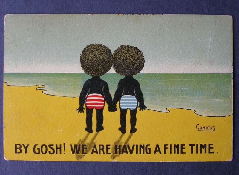 Midland Cartoon POSTCARD - By Gosh! We are Having a Fine Time, 1912