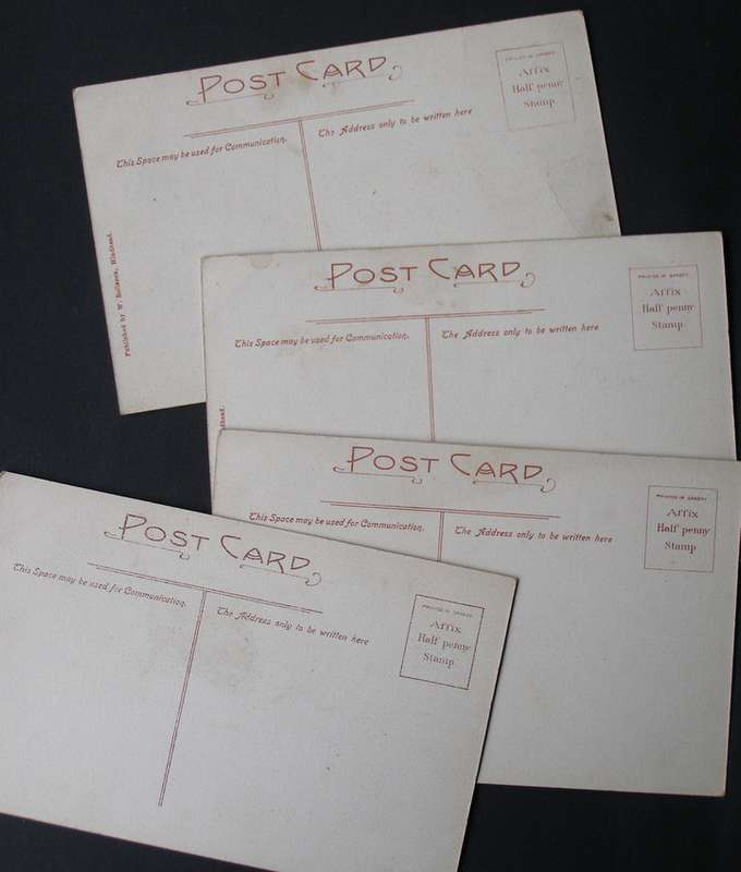 W. Rollason POSTCARD SET - Poem of an old crime depicted at Hindshead