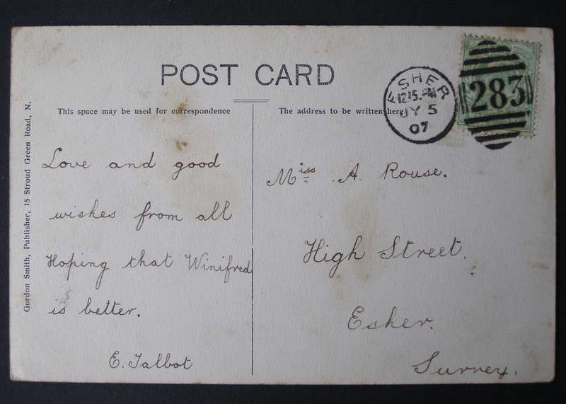 Gordon Smith POSTCARD - Esher Bridge 1907