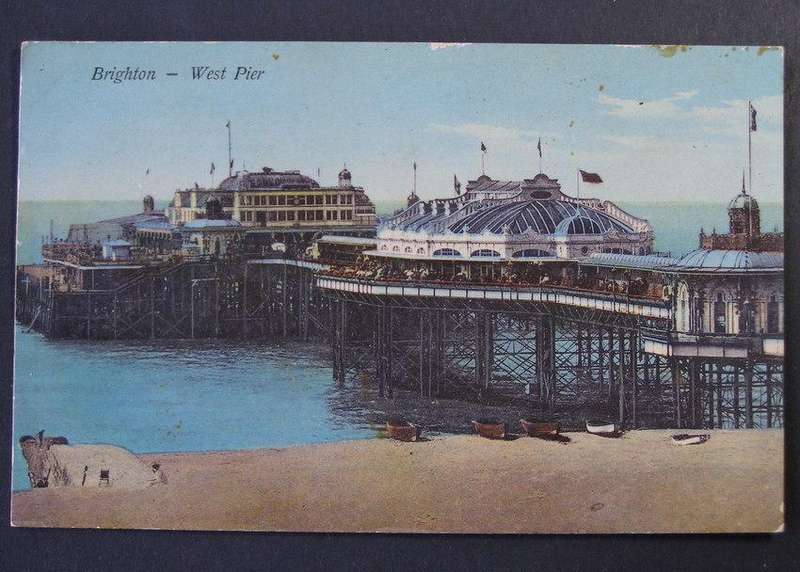 Vintage POSTCARD - Brighton, West Pier