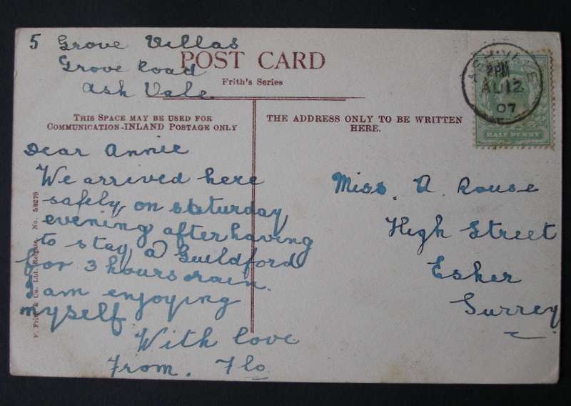 Frith's Series POSTCARD - Ash Vale, On the Canal 1907