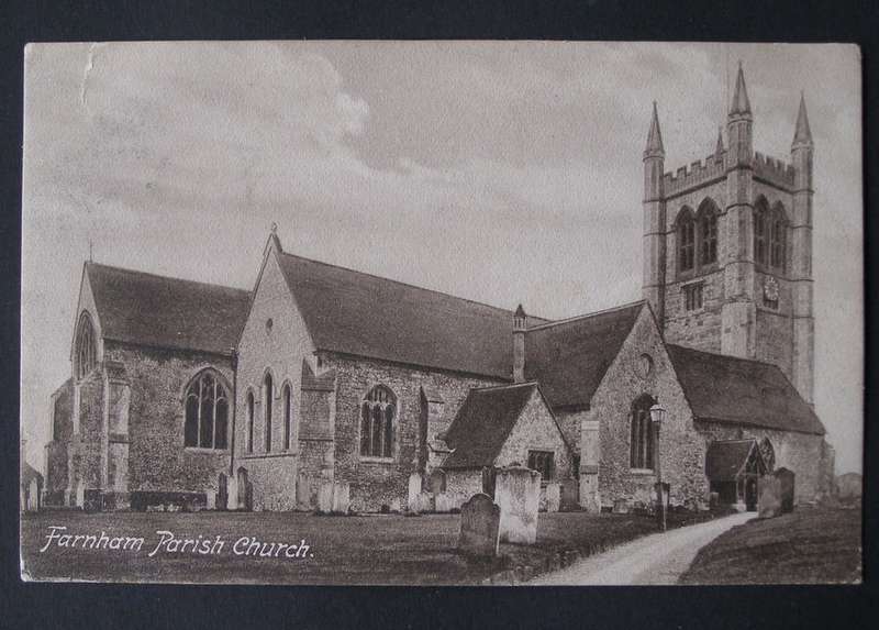 Frith's Series POSTCARD - Farnham Parish Church 1910