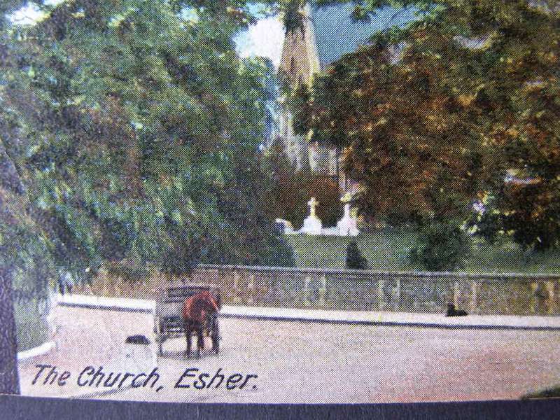 Kromo Series POSTCARD - The Church, Esher 1910