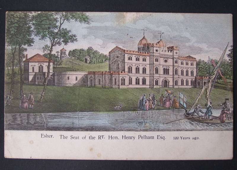 A.S. Series POSTCARD - Esher, The Seat of the Right Hon. Pelham Esq. 1905