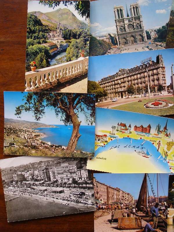 15 Assorted French POSTCARDS (largish size)